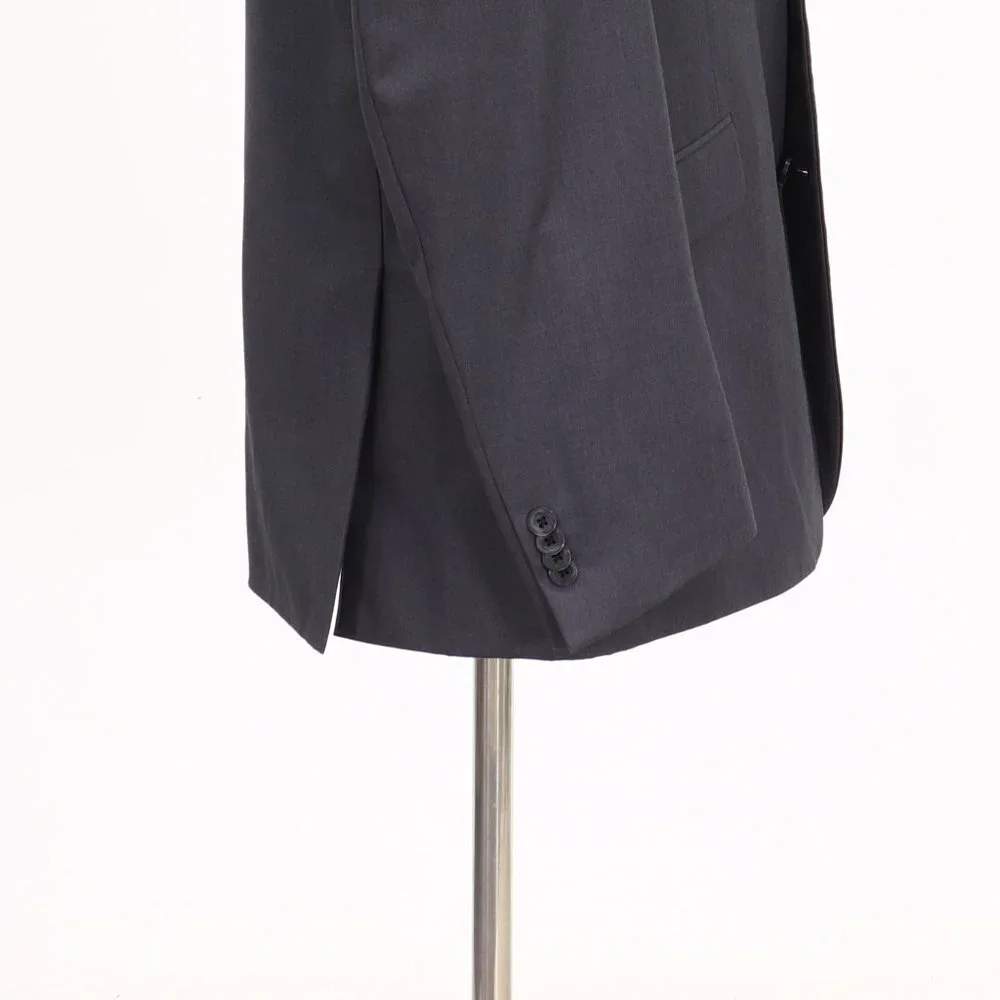 Kenneth Cole 46R Gray Solid 2-Button Sport Coat Blazer Jacket W033